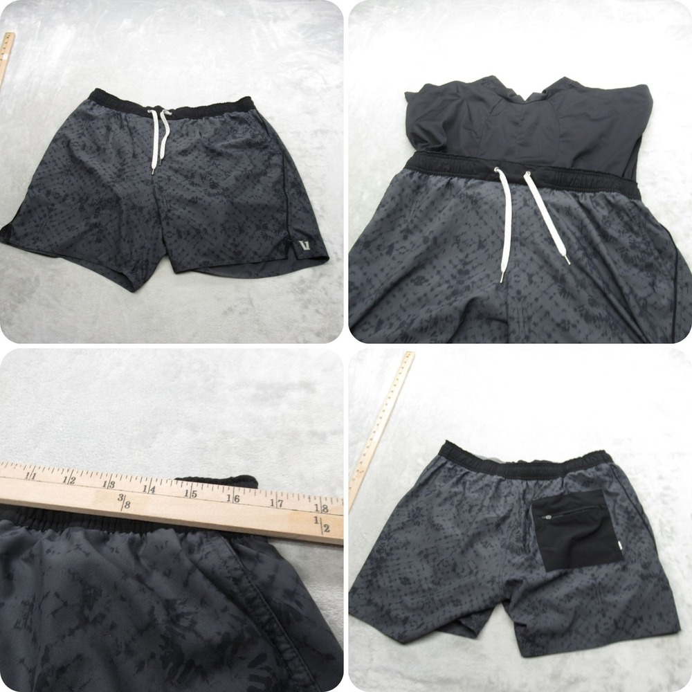 Vuori Shorts Mens‎ Medium Athletic Gray Tie Dye Elastic Drawstring Waist Lined